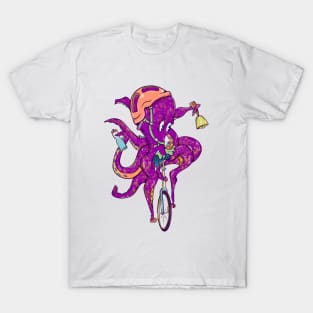 Octopus riding a unicylce T-Shirt